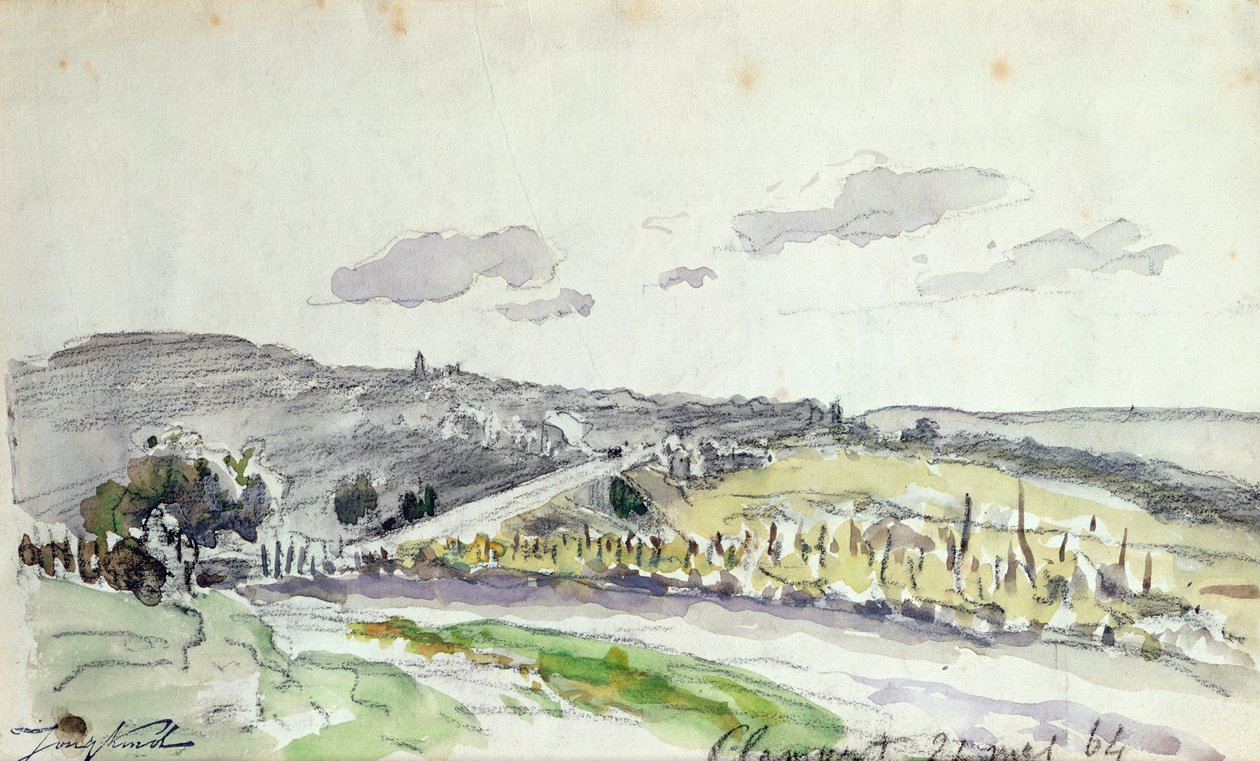 Vue de Clamart, 1864 - Johan Barthold Jongkind