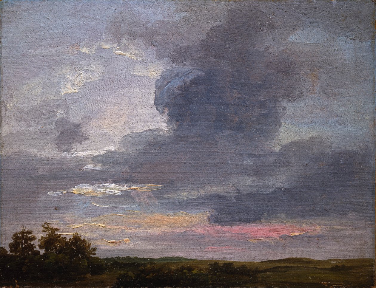 Étude de nuages sur un paysage plat - Johan Christian Dahl