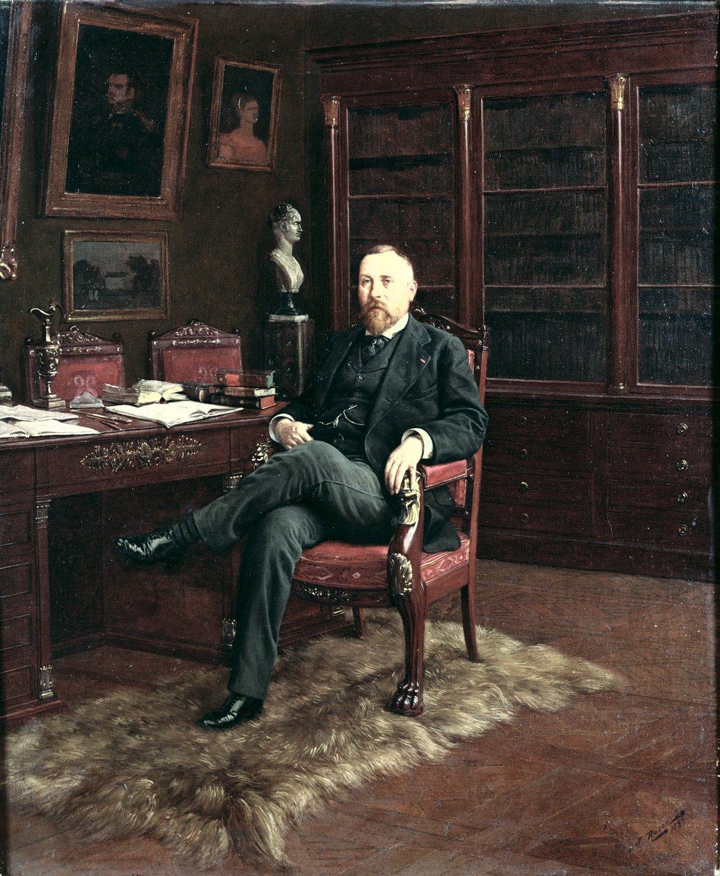 Portrait de Paul Marmottan (1856-1932) dans son étude, 1899 - Georg Rosen