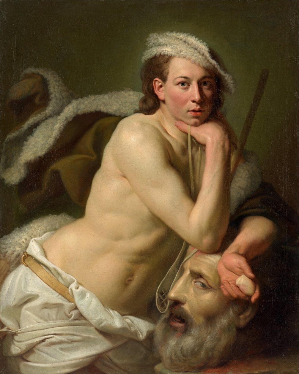 Autoportrait en David avec la tête de Goliath - Johan Joseph Zoffany