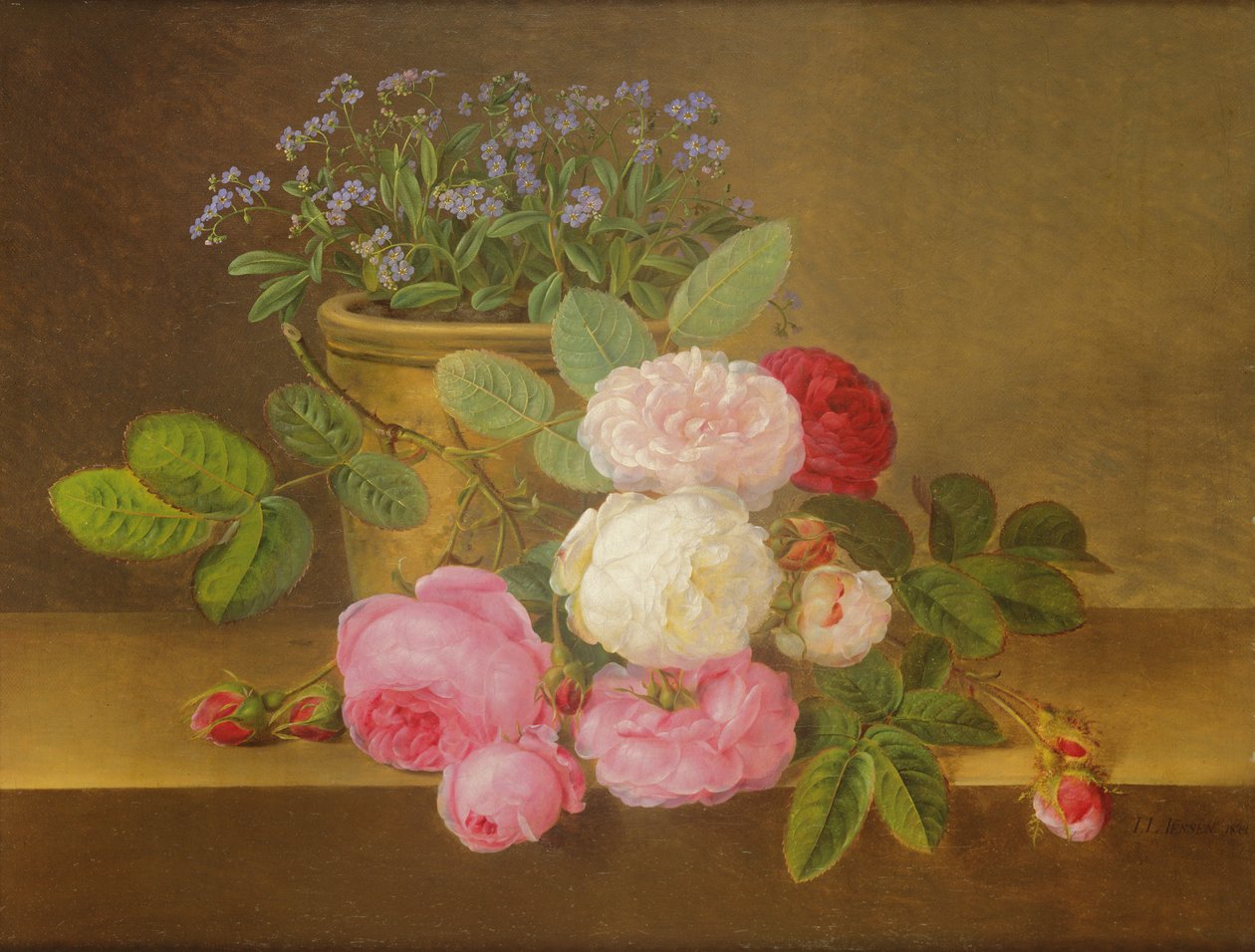 Nature morte de fleurs - Johan Laurents Jensen