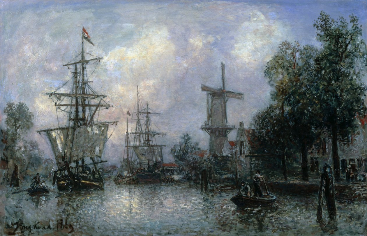 Le port de Rotterdam - Johan Barthold Jongkind