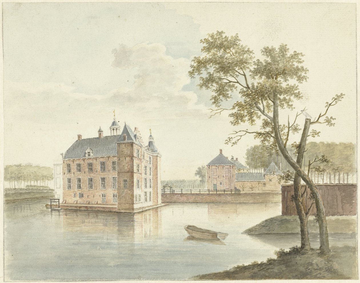 Vue sur un château inconnu - Johan Antonie Kaldenbach