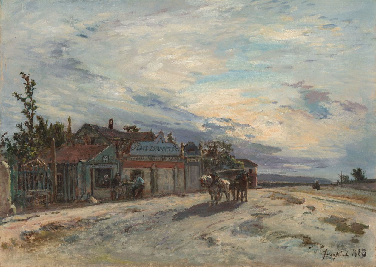 Une taverne au bord de la route - Johan Barthold Jongkind