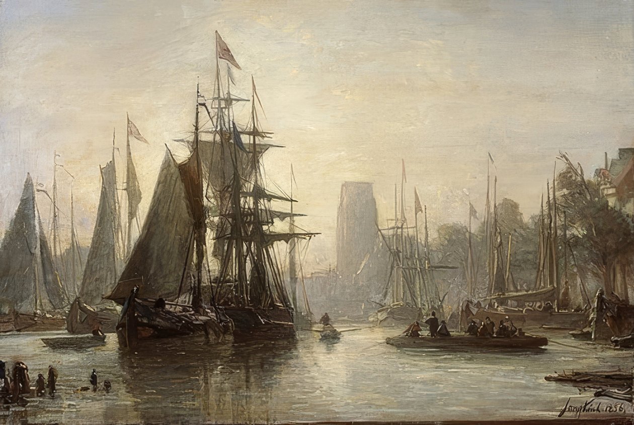 Le port de Rotterdam. 1856 - Johan Barthold Jongkind