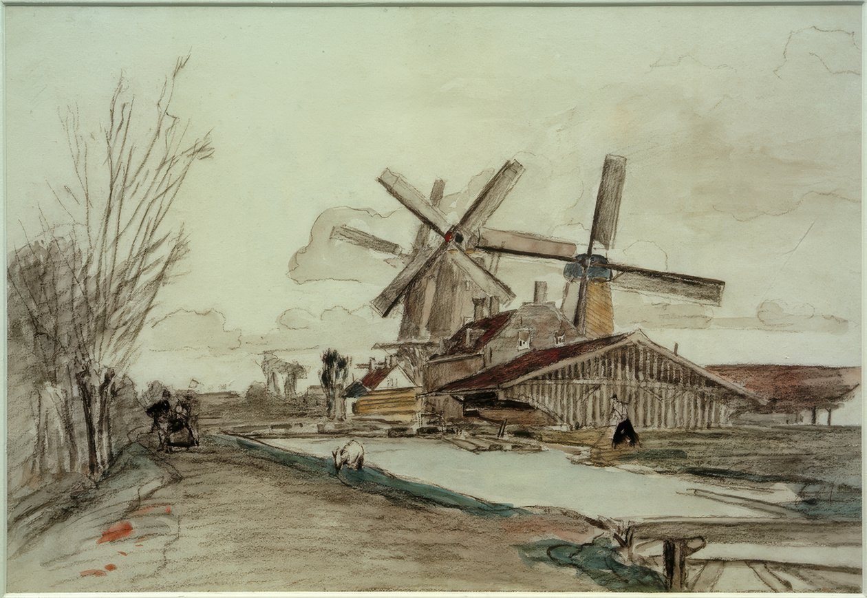 Les moulins de Stolk, Rotterdam - Johan Barthold Jongkind