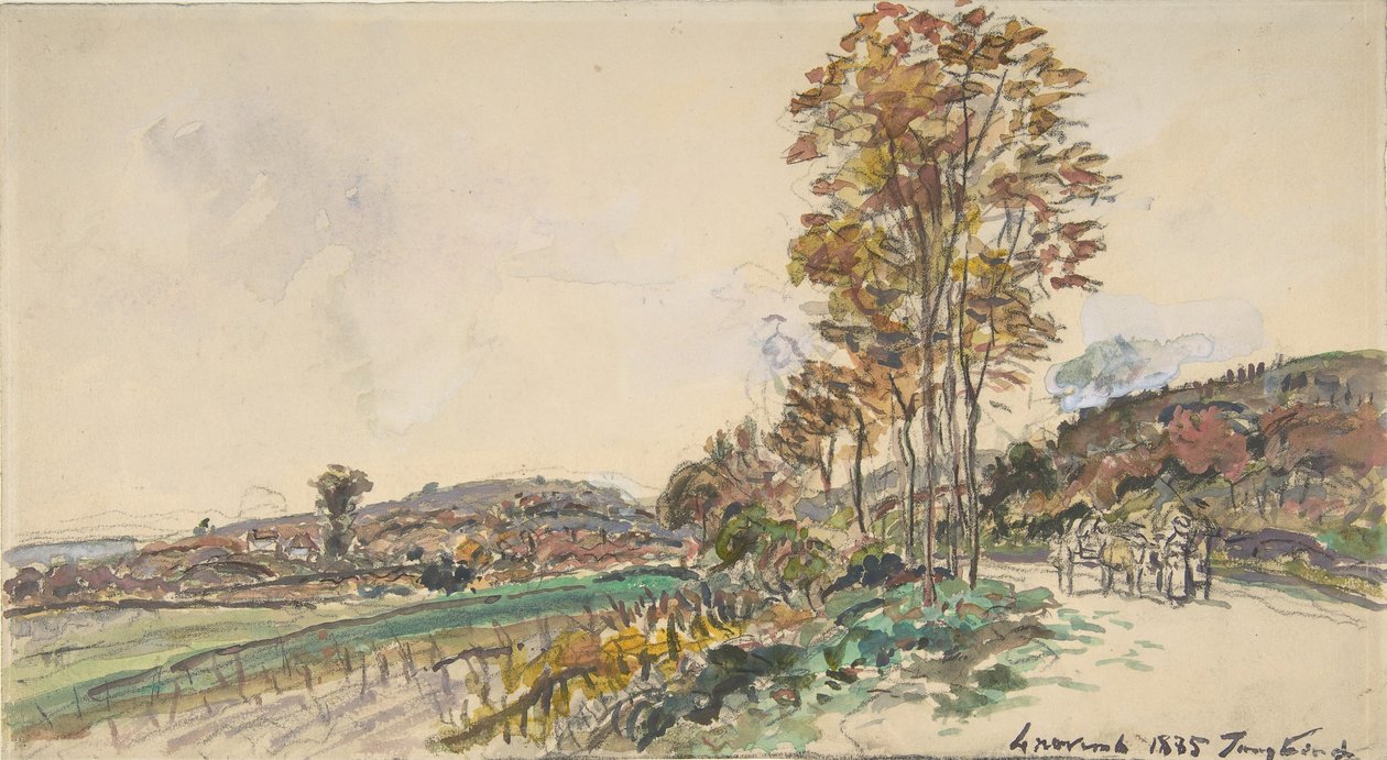 Route près de La Côte-Saint-André, 1885 - Johan Barthold Jongkind
