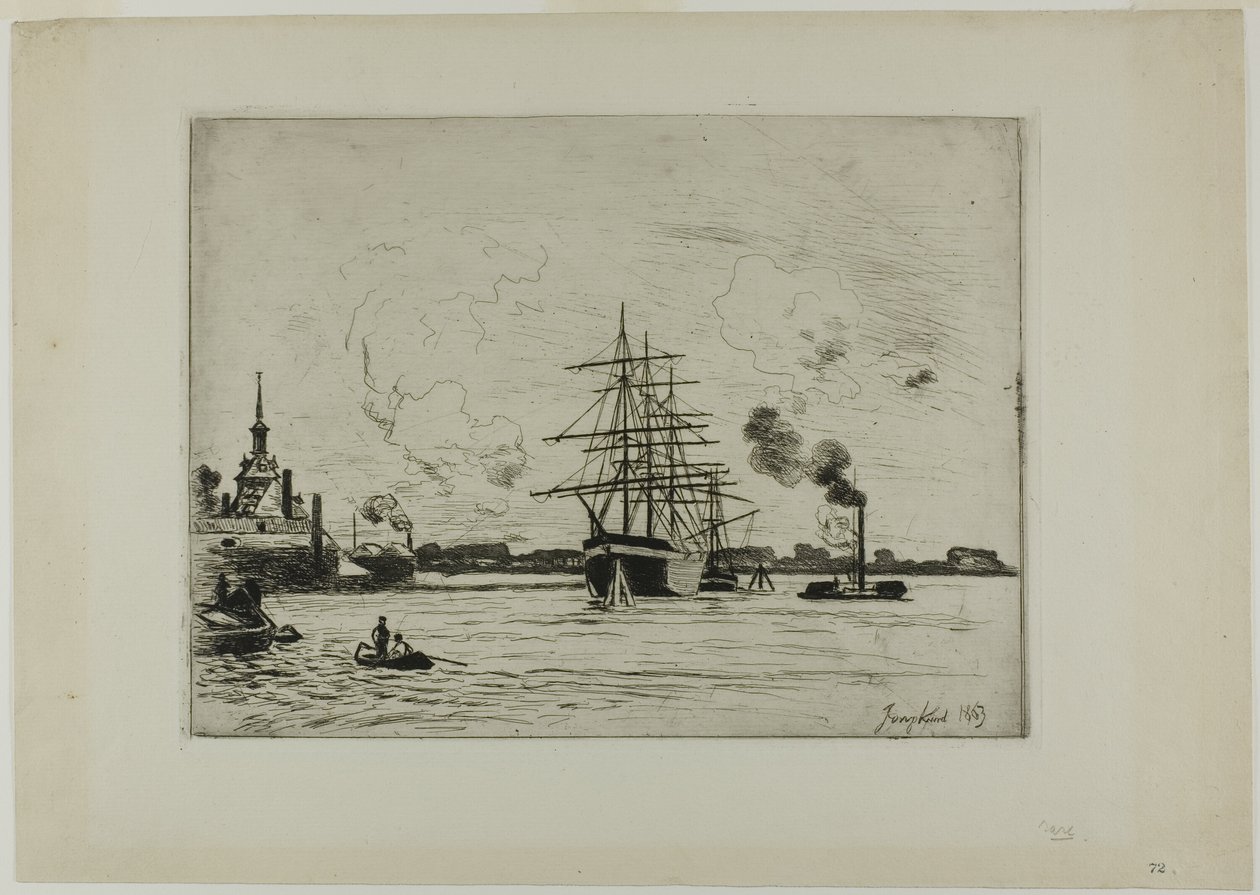 Le Vieux Port de Rotterdam - Johan Barthold Jongkind