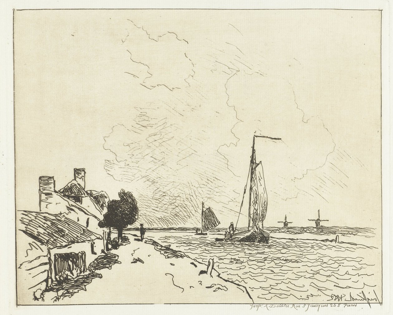Deux voiliers - Johan Barthold Jongkind