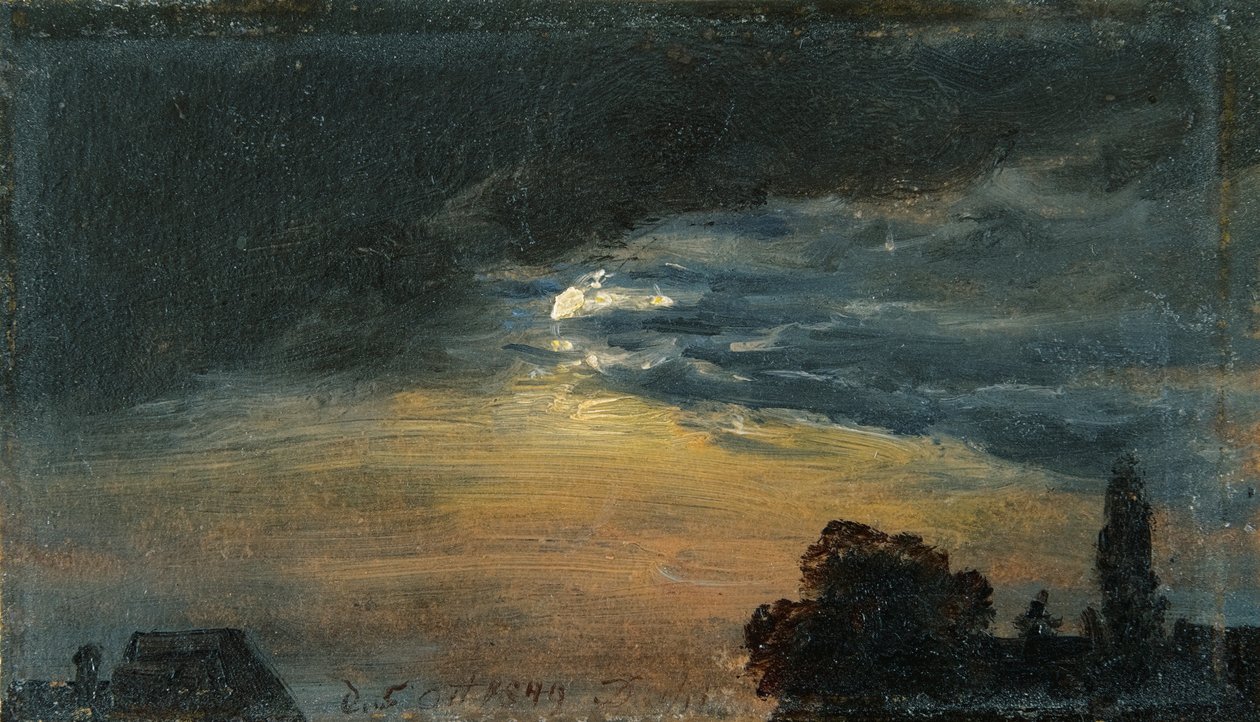 Nuages au clair de lune - Johan Christian Dahl