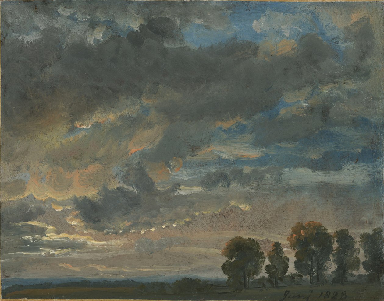 Nuages en soirée - Johan Christian Dahl
