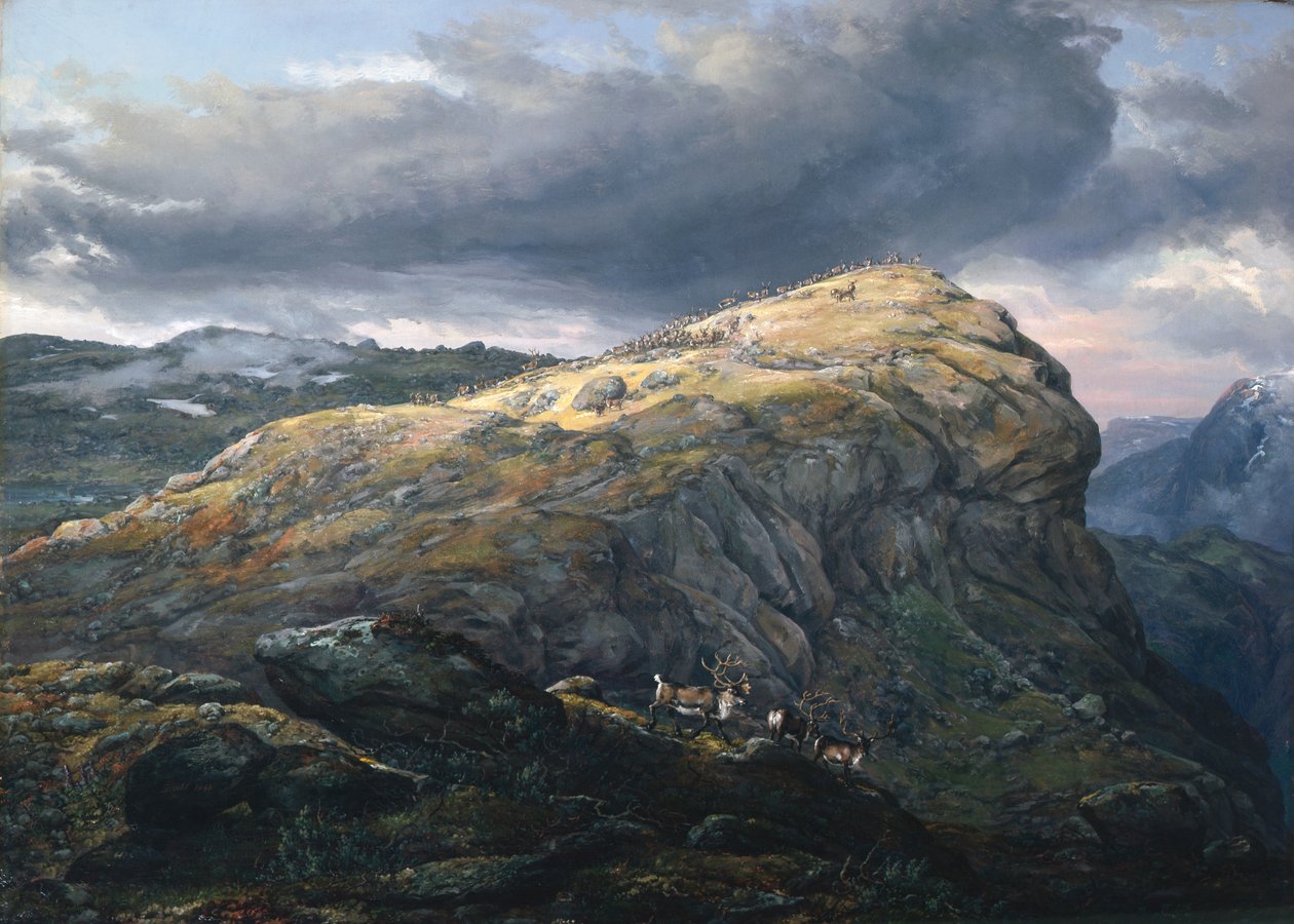 Stugunøset sur Filefjell (montagne) - Johan Christian Dahl