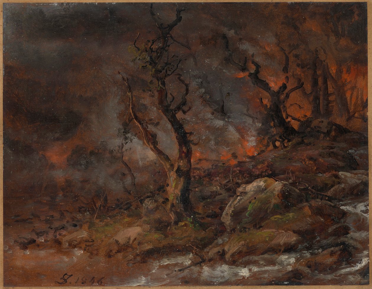 Feu de forêt - Johan Christian Dahl