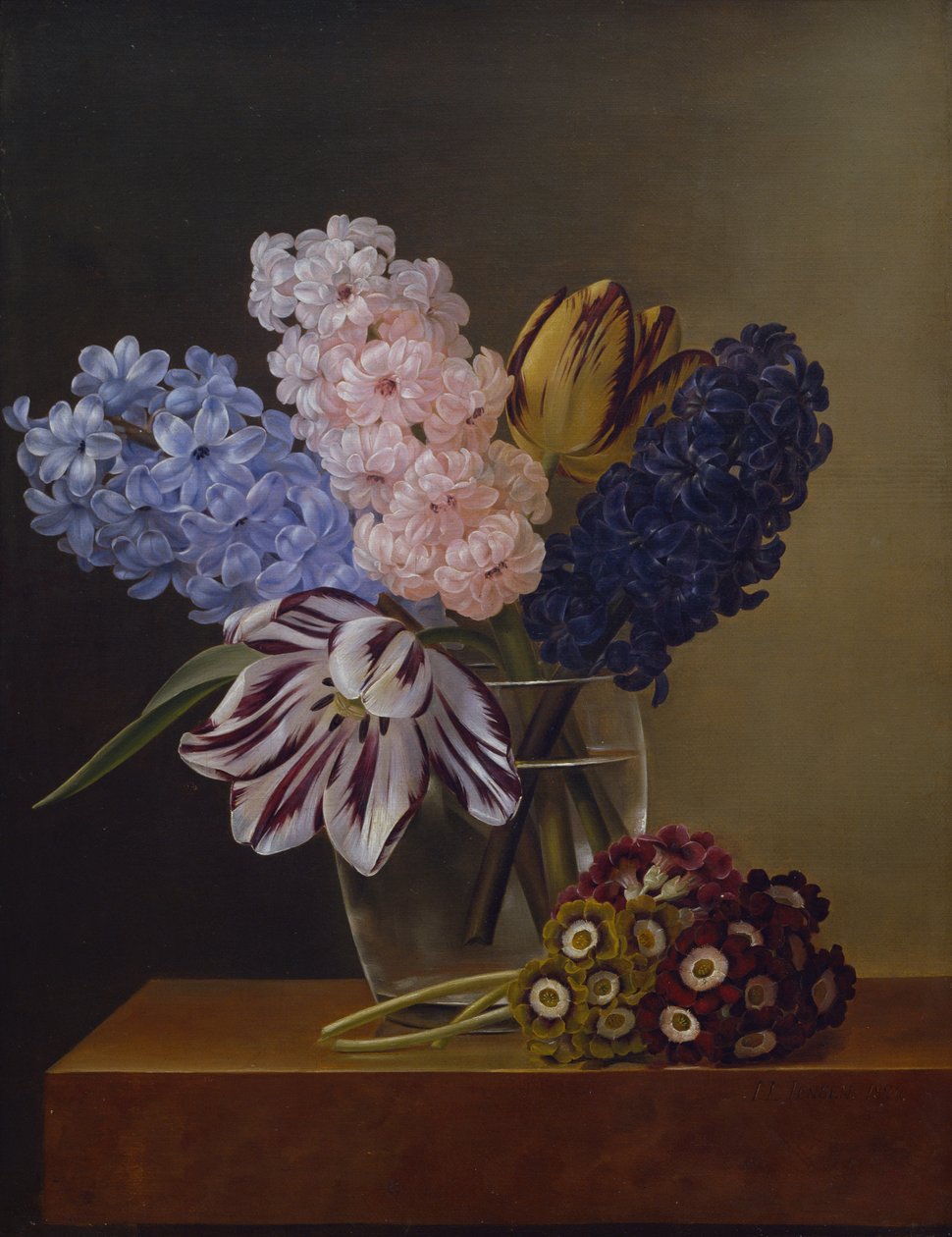 Tulipes, Jacinthes et Violettes - Johan Laurents Jensen