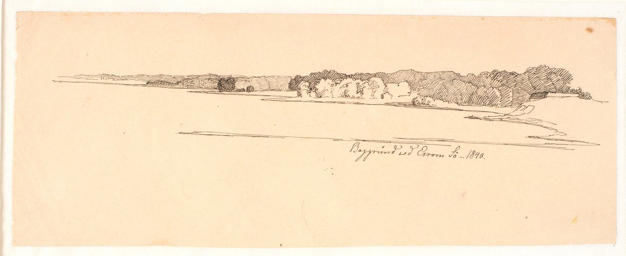Arrière-plan près du lac Esrom - Johan Thomas Lundbye