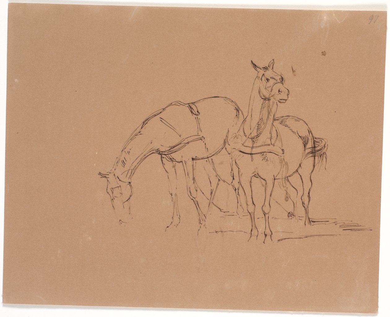 Attelage de chevaux - Johan Thomas Lundbye