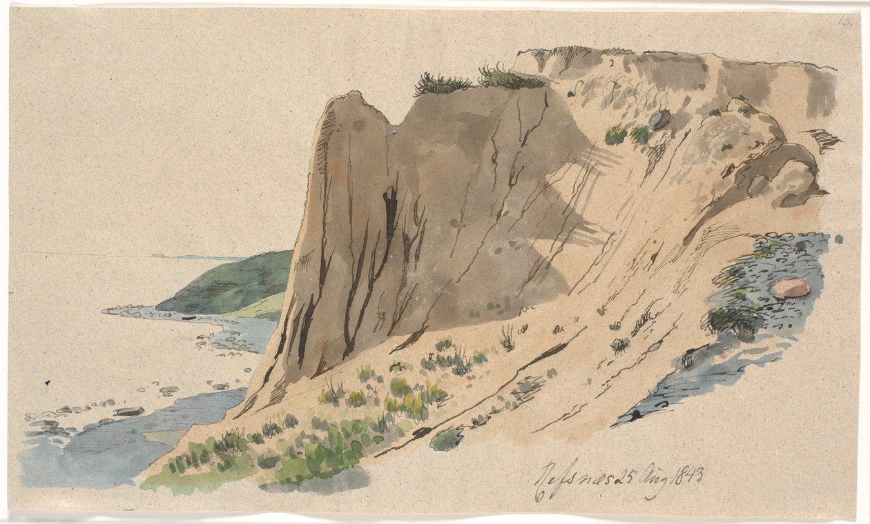La falaise à Refsnæs - Johan Thomas Lundbye