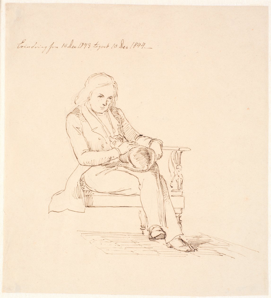 Thorvaldsen assis sur un canapé - Johan Thomas Lundbye