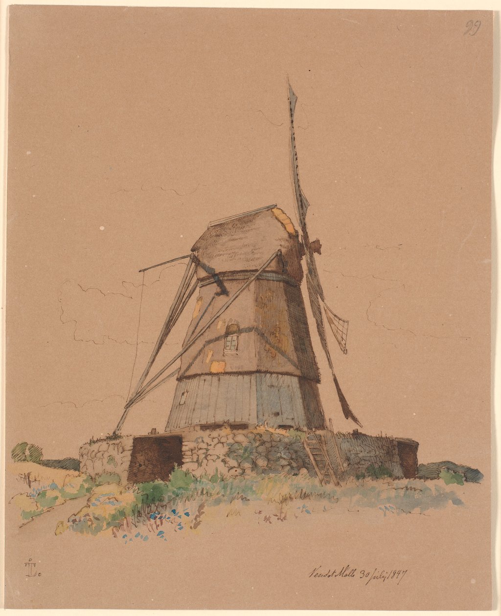 Moulin de Vendet près de Dortheaslyst - Johan Thomas Lundbye