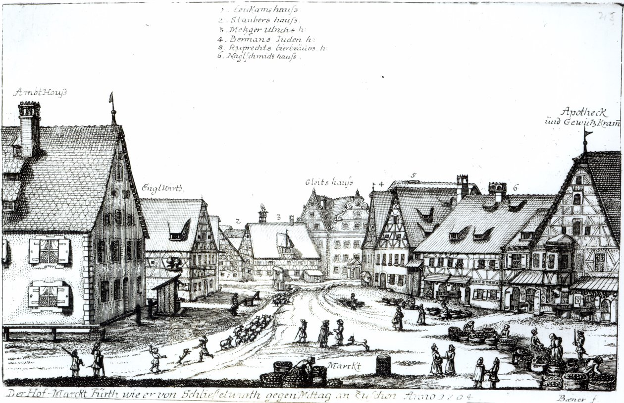 Ville de marché allemande, 1704 - Johann Alexander Boener