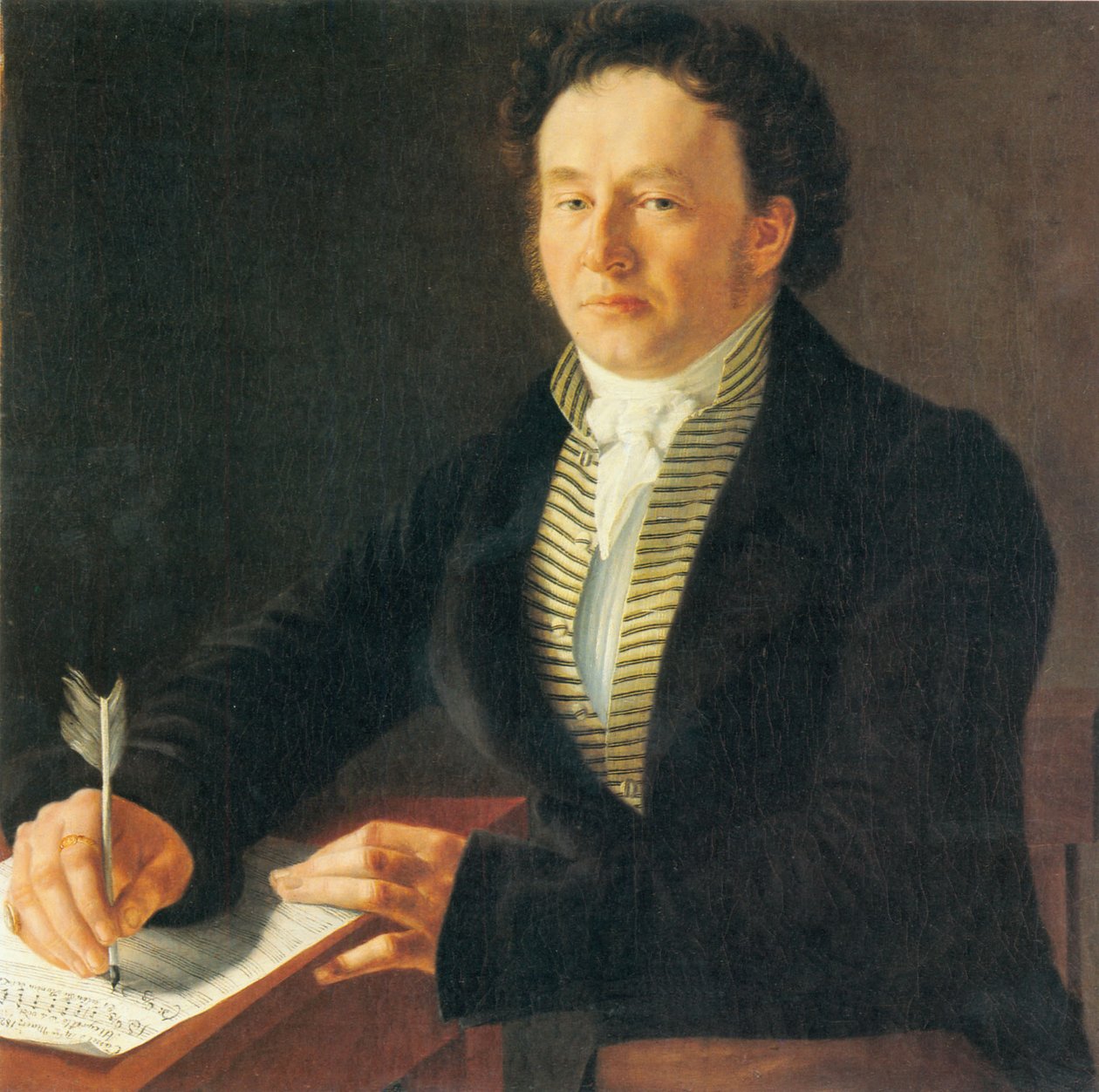 Portrait du compositeur Ludwig (Louis) Spohr en 1824 à Kassel - Johann August Nahl the Younger
