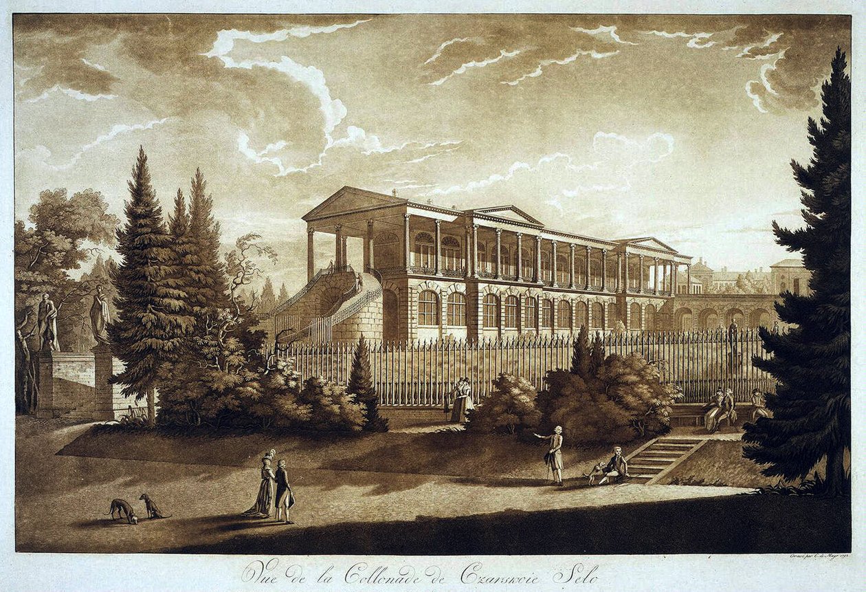 Vue de la galerie Cameron à Tsarskoïe Selo - Johann Christoph Mayr