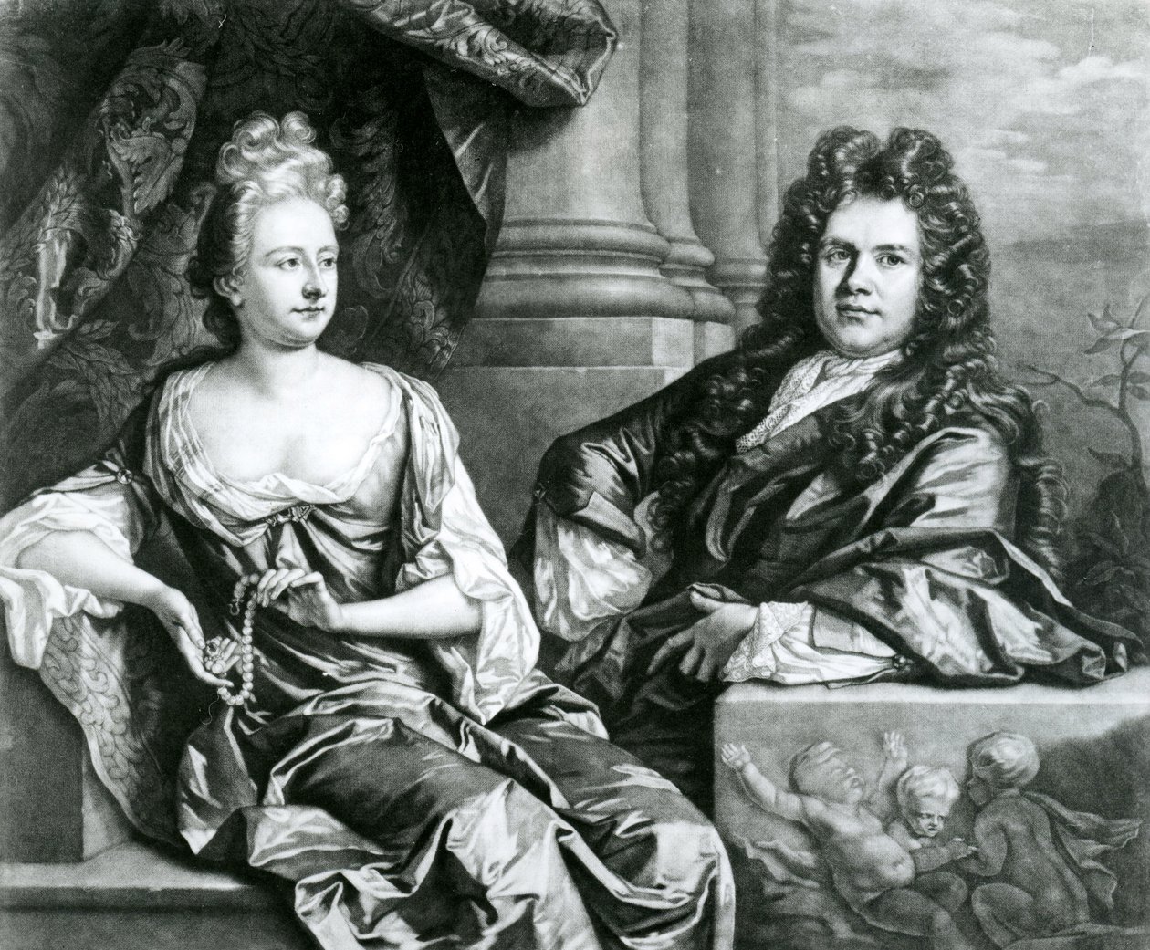 M. et Mme Gibbons, gravé par John Smith - Johann Closterman