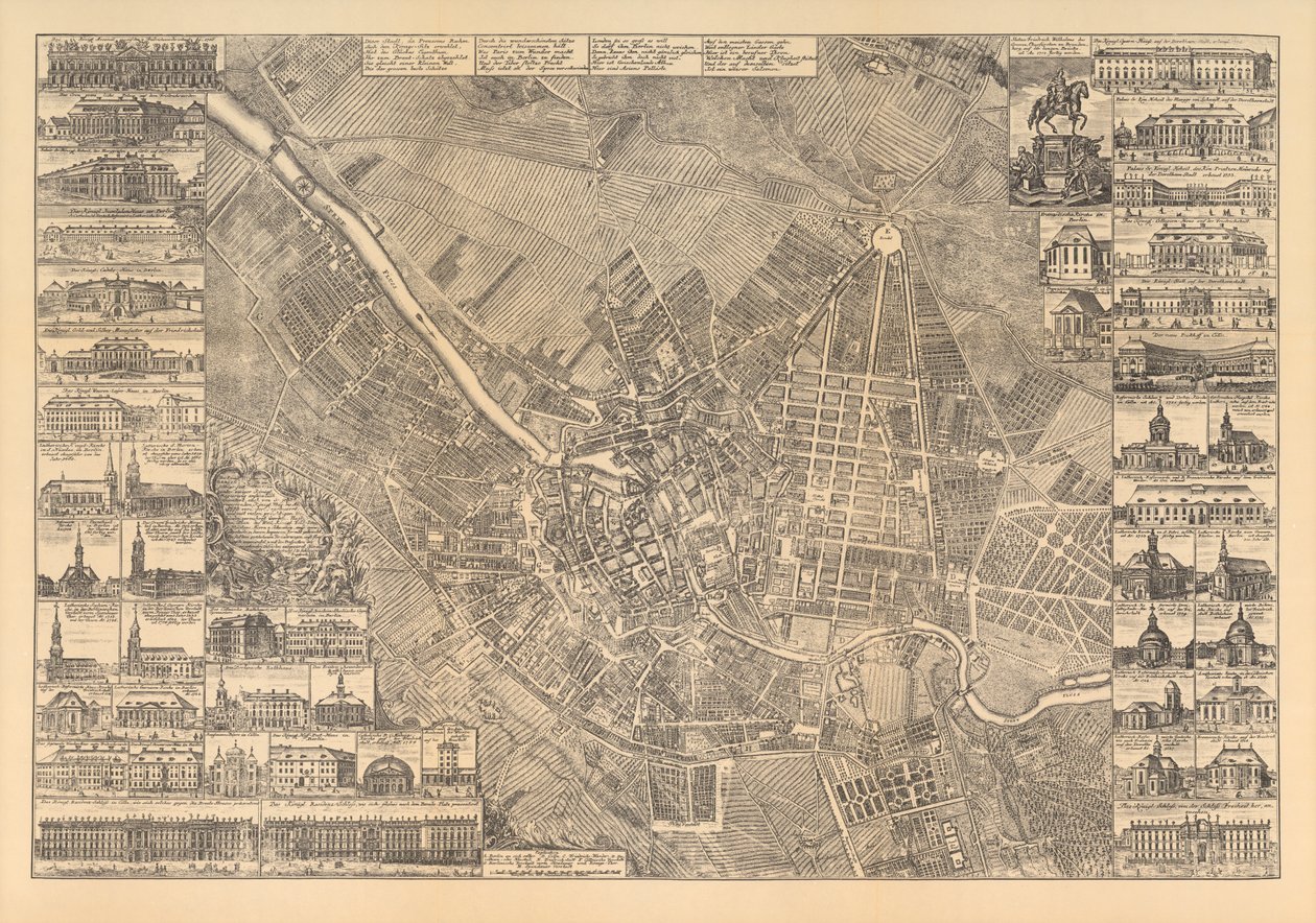 Carte de Berlin montrant les bâtiments d
