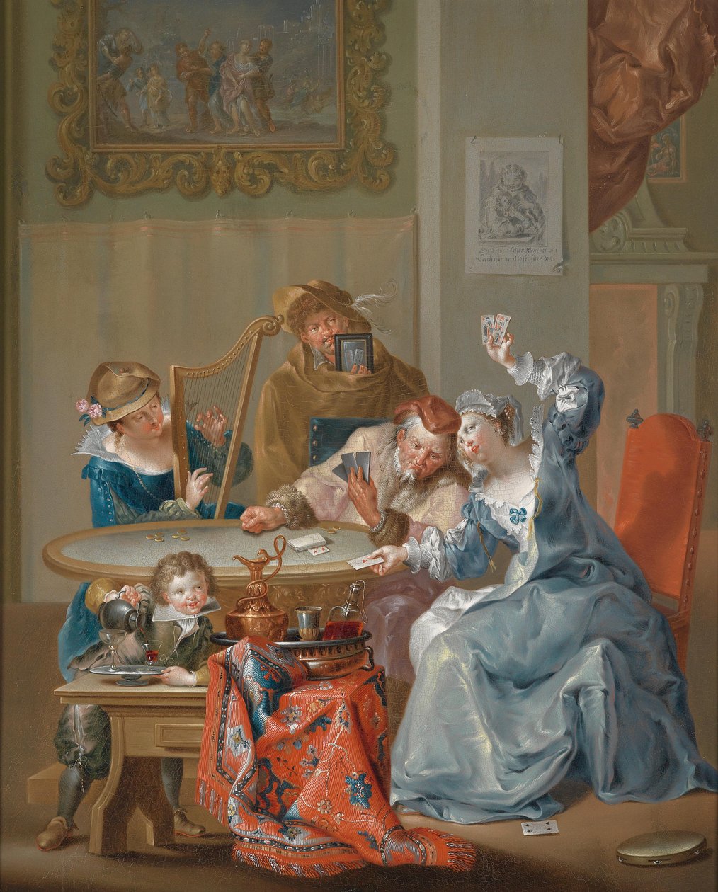 Le jeu de cartes - Johann Georg Platzer