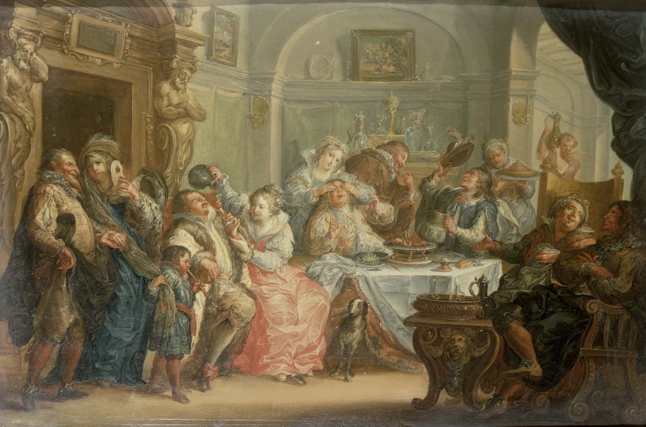 Fête champêtre (une de la paire) - Johann Georg Platzer