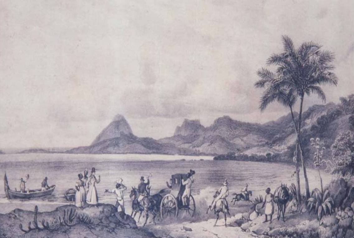 Lagoa das Tretas maintenant Lagoa Rodrigo de Freitas - Johann Moritz Rugendas