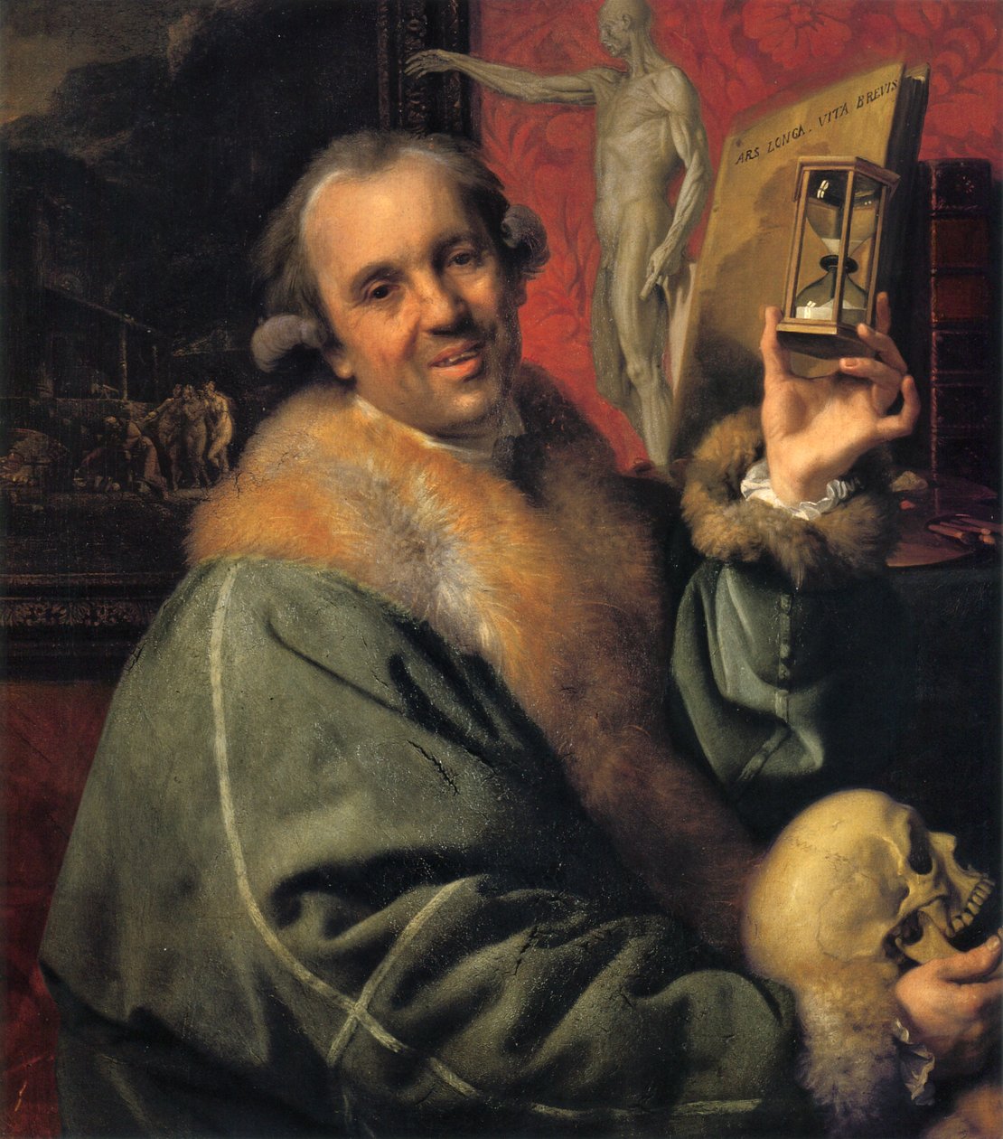 Autoportrait (avec sablier et crâne) - Johan Joseph Zoffany