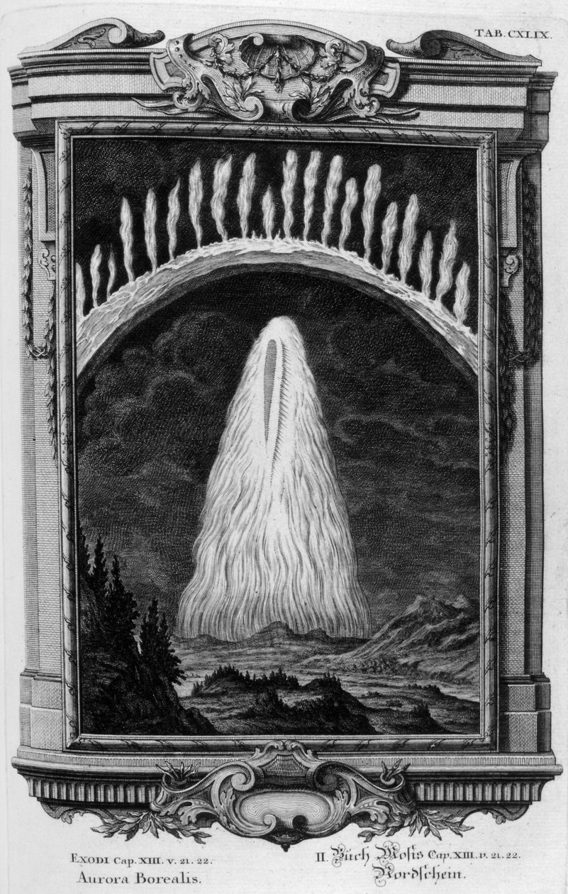 Aurore boréale (gravure) - Johann Andreas Pfeffel
