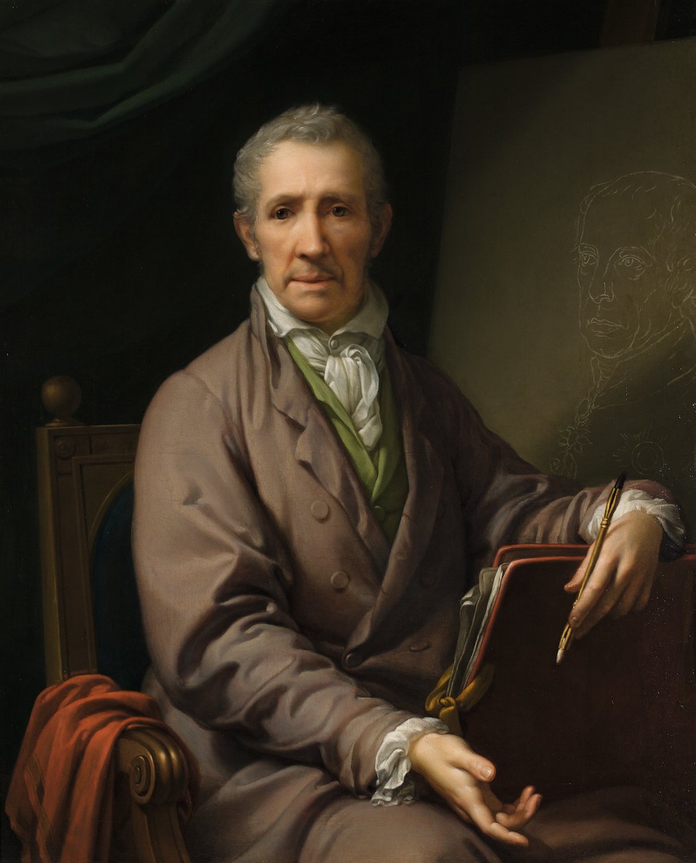 Autoportrait au chevalet - Johann Baptist Lampi d. Ä.