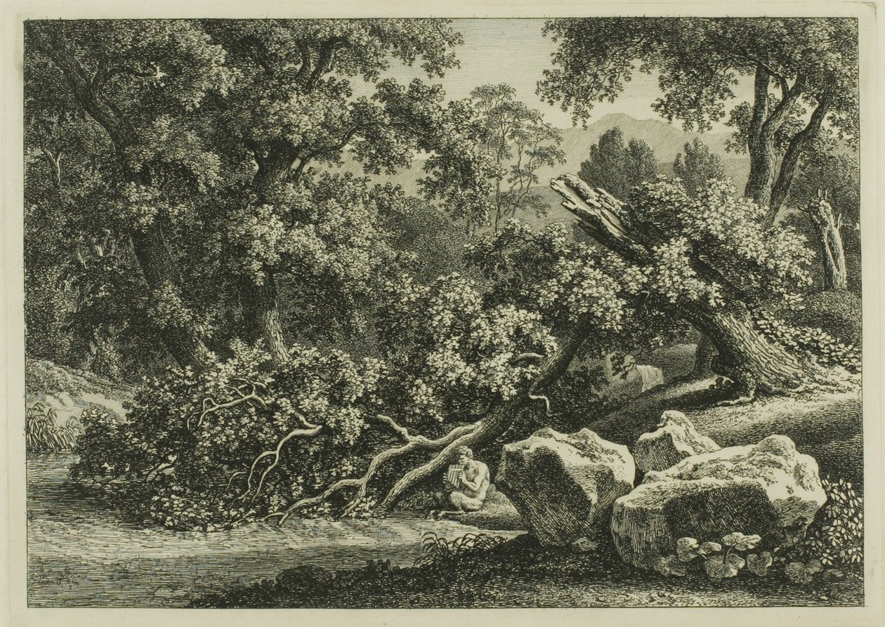 Paysage avec Pan jouant de la flûte - Johann Christian Reinhart