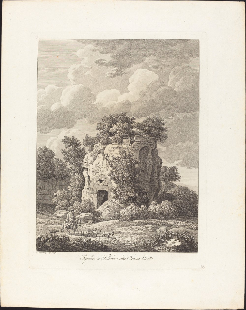 Tombeau à Falerium, ville étrusque détruite - Johann Christian Reinhart