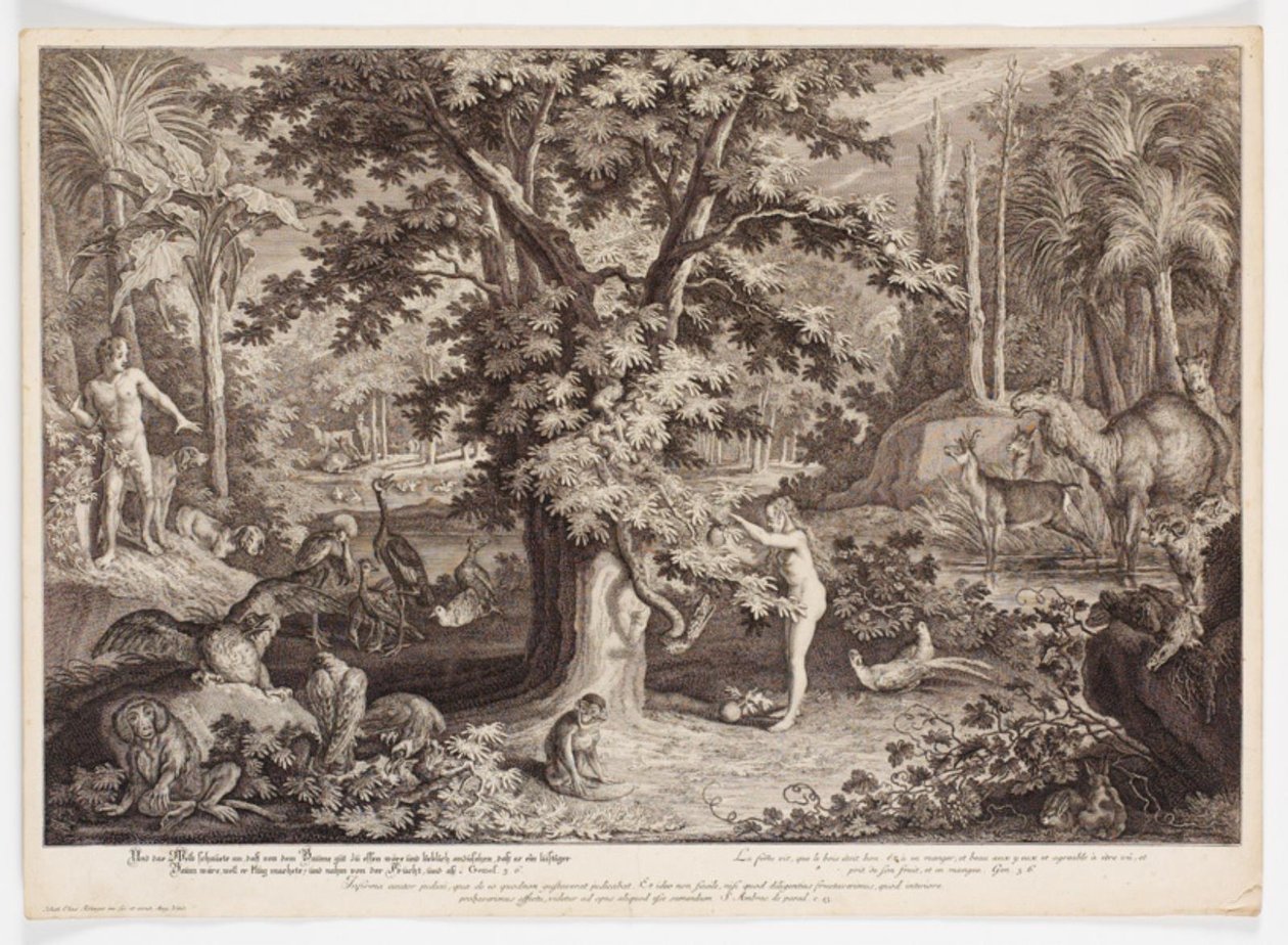 Ève cueille la pomme de l