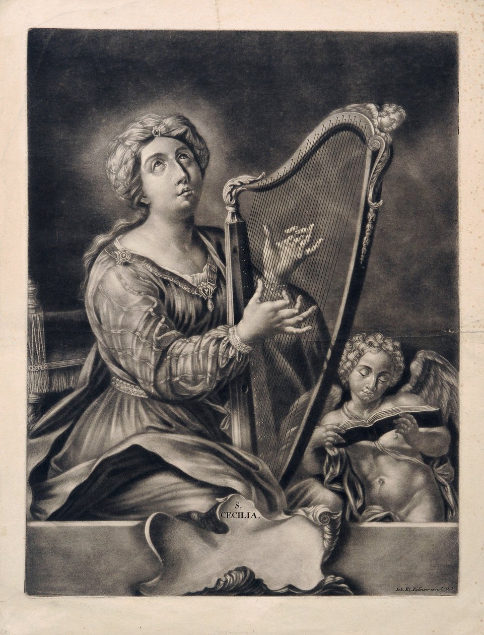 Johann Elias Ridinger S Cecilia - Johann Elias Ridinger