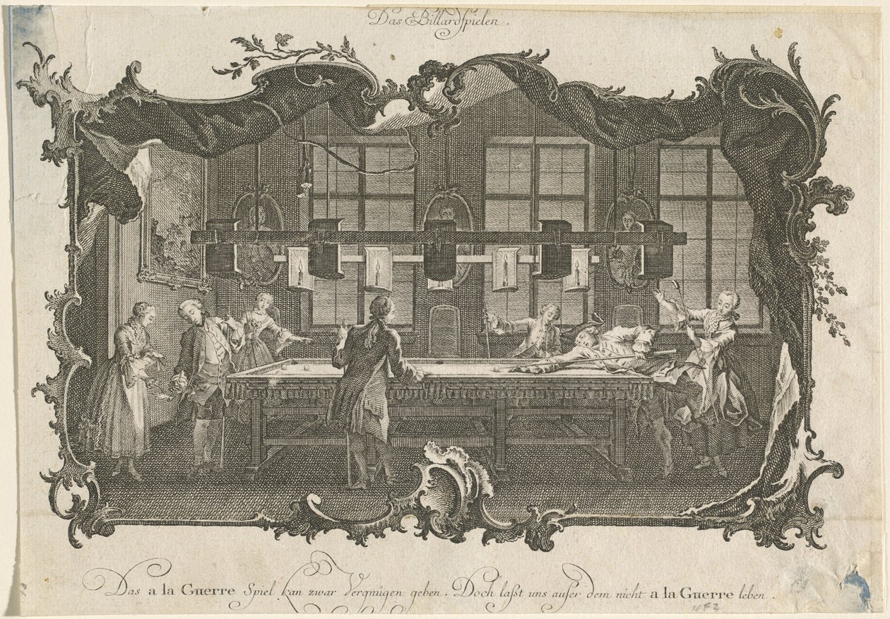 Les joueurs de billard - Johann Esaias Nilson