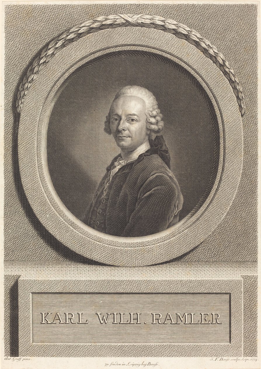 Karl Ramler - Johann Friedrich Bause after Anton Graff