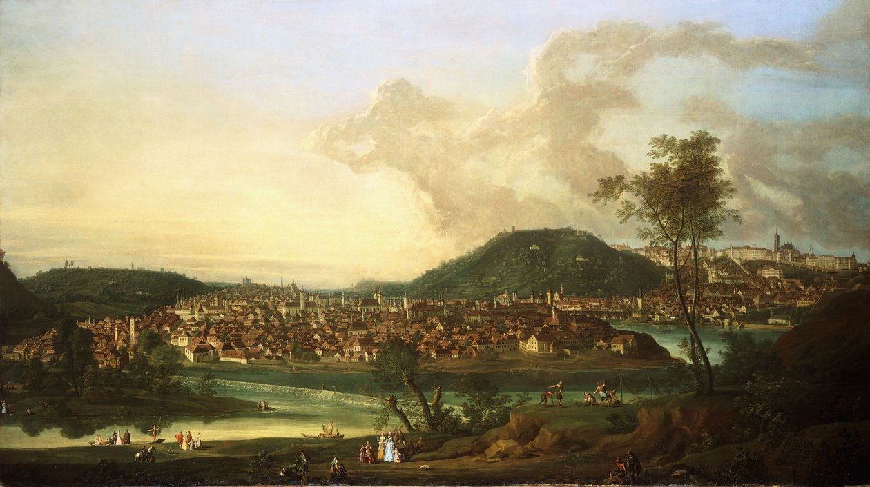 Vue de Prague depuis l