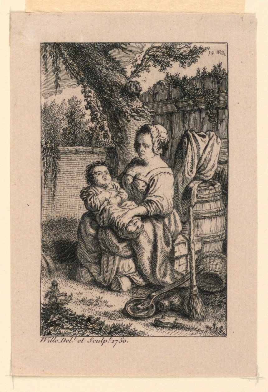La Nourrice - Johann Georg Wille