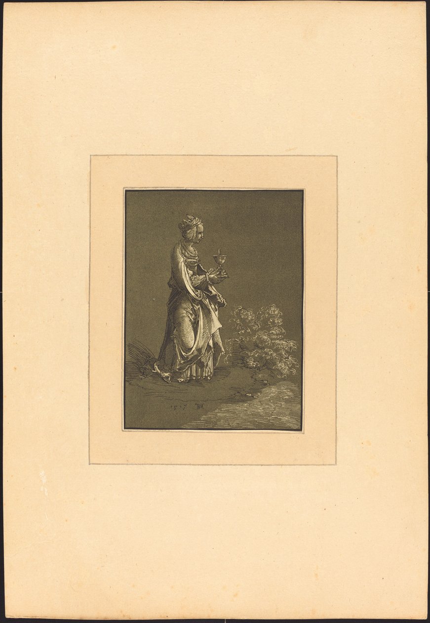 Sainte Barbe - Johann Gottlieb Prestel after Albrecht Altdorfer