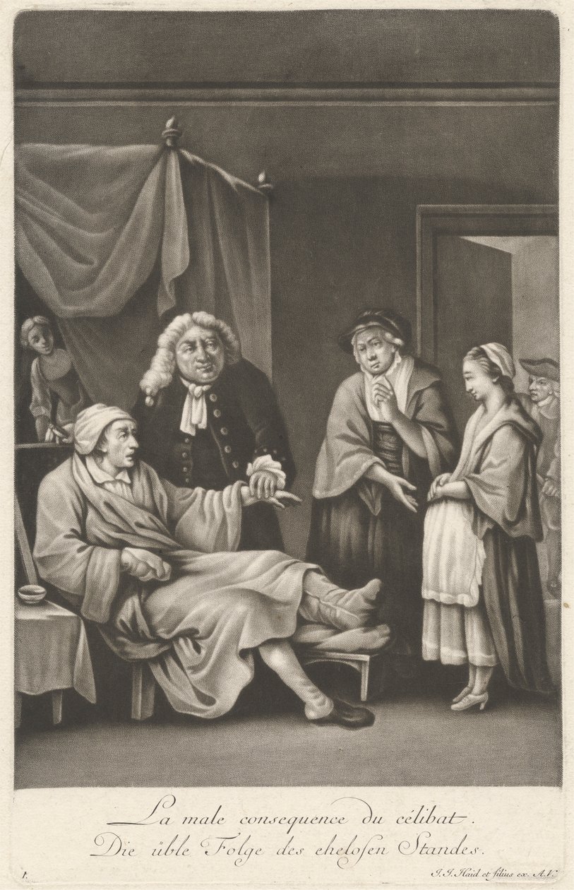 La mauvaise conséquence du célibat - Johann Jacobus Haid