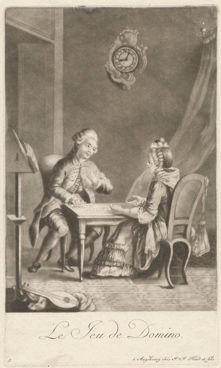 Le jeu de domino - Johann Jacobus Haid