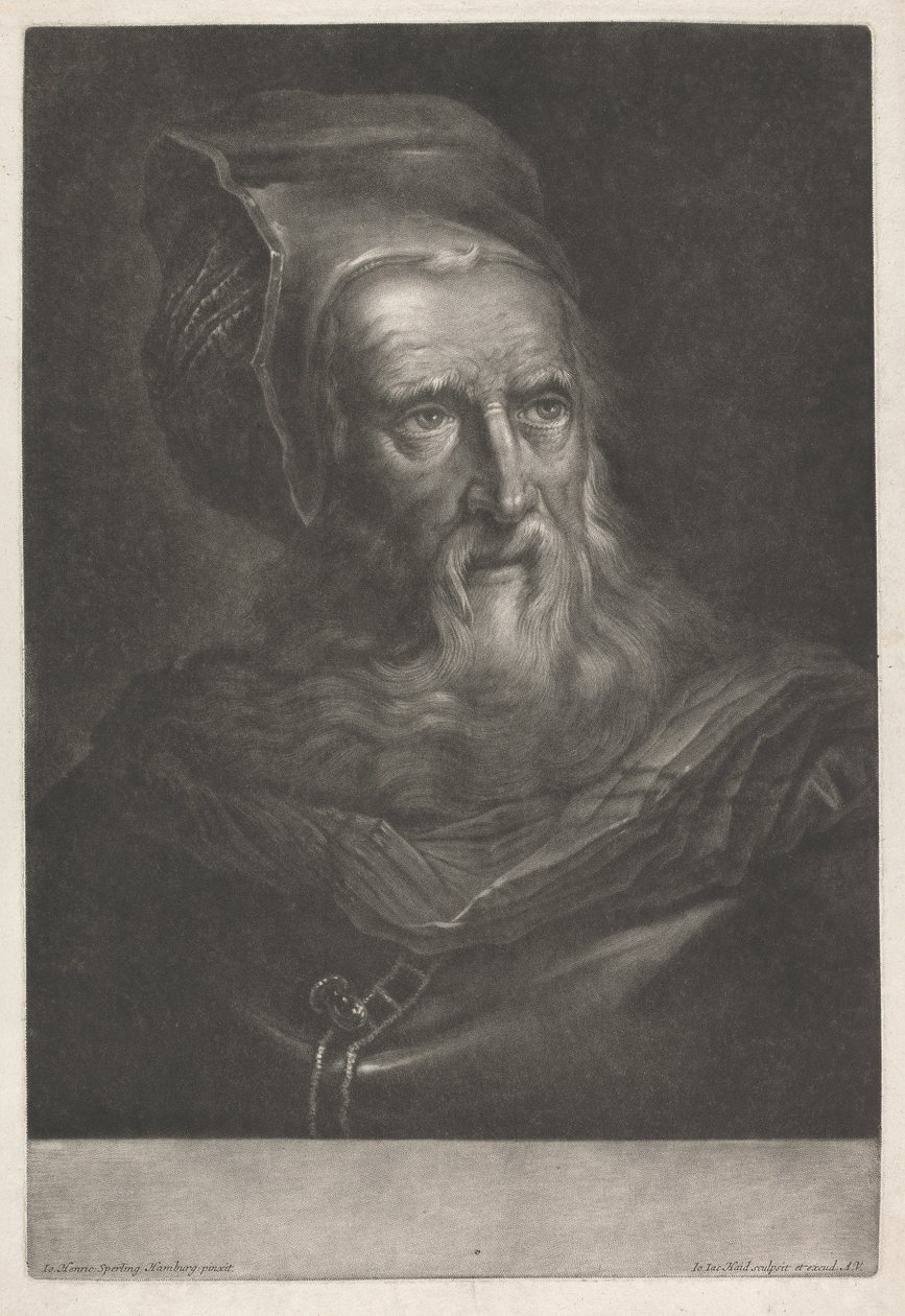 Homme portant un chapeau - Johann Jacobus Haid