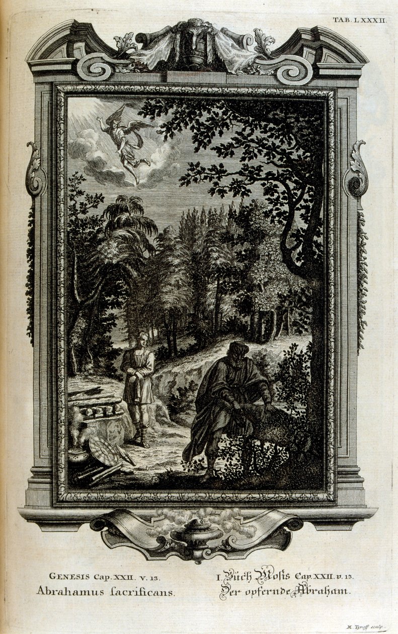 Abraham se prépare à sacrifier Isaac - Johann Jakob Scheuchzer