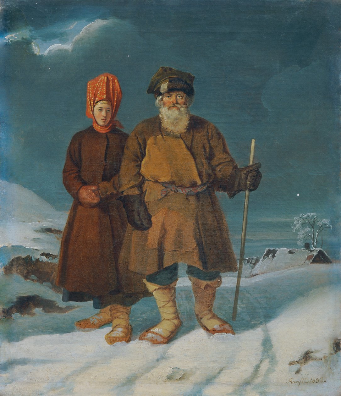 Couple de paysans russes - Johann Matthias Ranftl