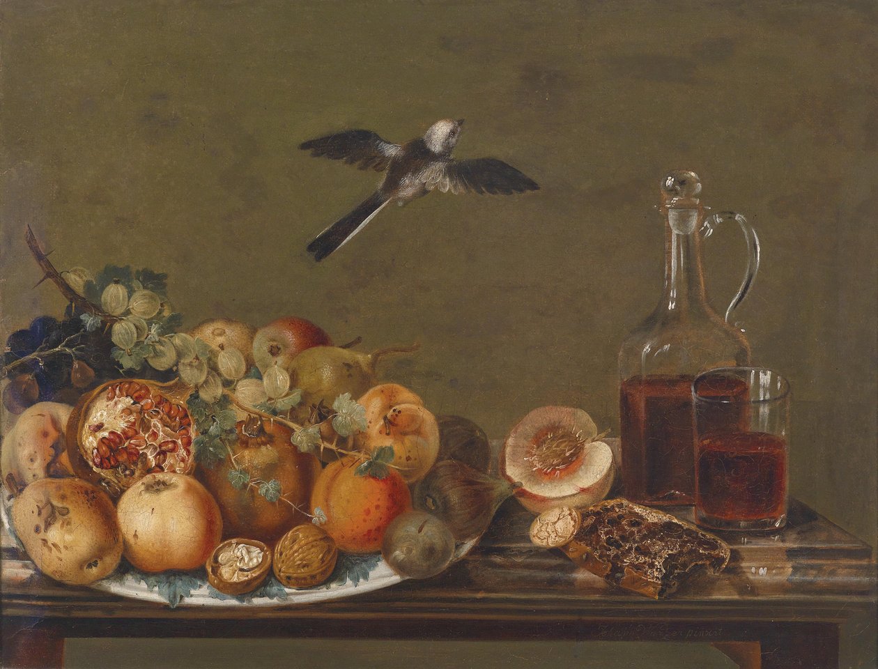 Nature morte avec figues et pommes - Johann Matthias Wurzer