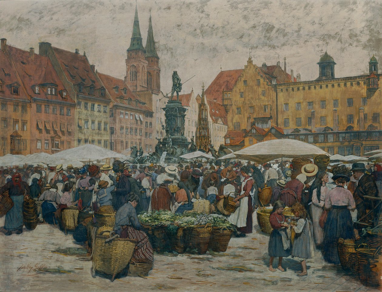 Marché de Nuremberg - Johann Nepomuk Geller